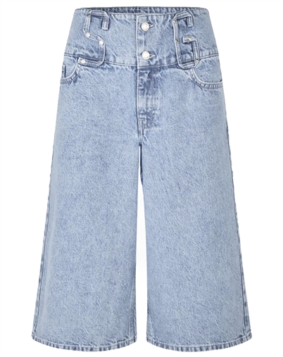 Stine Goya - Logoed Loop Jorts - Denim Blue